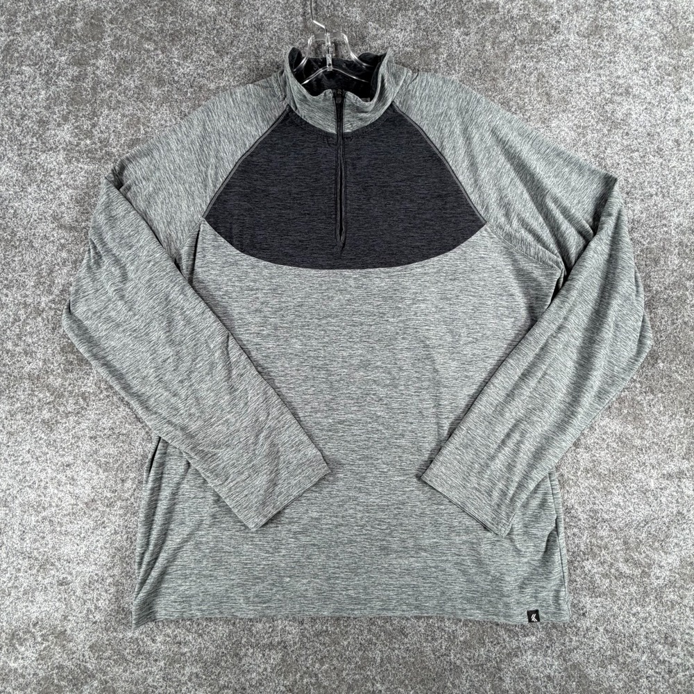 Kyodan Top Mens‎ XL Gray Colorblock Stretch Performance Raglan Sleeve Athleisure